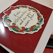 17*11 см Святкова листівка Crelando (фірмовий Lidl) Рождественская открытка с конвертом