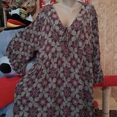 ❤️Брендовая натурал светло коричневая сжатка туника клеш новая❤️Турция.Пог160см.