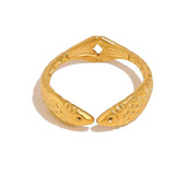 Відкрита, регулююча каблучка, кільце рибки, риба, медзолото