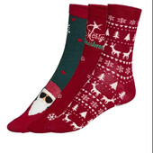 Лот=3шт! Жіночі новорічні шкарпетки Esmara р.39-42. Комплект з 3-х пар. Німеччина