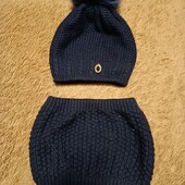 Комплект шапка + шарф на флісі дивіться фото