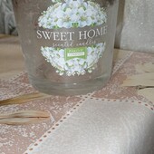 стеклянный стильный подсвечник, стаканчик, ваза sweet home