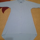 Нежно голубое платье рубаха