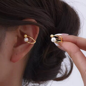 Набір дві штуки кафф, кафи, кафа, кліпси, обманки перлинка, кулька