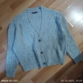 Шикарный джемпер теплый вязка XL