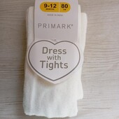 Білі колготи primark 9-12міс