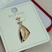 Очаровательный кулон с греческим орнаментом. Позолота 585 пробы 18К.