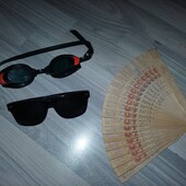 Летний лот - очки 2 пары Брэндовые веер