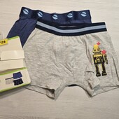 Cool basics! Трикотажні труси для хлопчика, боксери для хлопчика 122/128, в лоті 2 шт! Лот 43