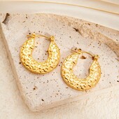 Сережки нержавіюча сталь позолота