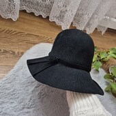 Капелюх базовий чорний, красивий✨