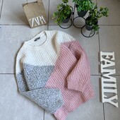 ✨ Нереально теплий об’ємний светр вільного крою в стилі bicolor. Рекомендую