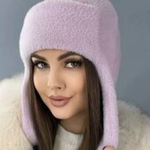 Шапка- ушанка альпака/белоснежная/