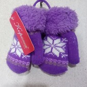 Дитячі рукавиці на хутрі від Корона розмір 0-2 рік