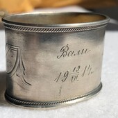 серебряное кольцо для салфеток