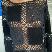 Плетеная кофта с бахромой р.М.