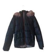 Якісна зручна тепла чорна куртка на флісовій підкладці на 9-11 років