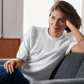 ♕ Елегантна жіноча блуза з припушеною вставкою від Tchibo(Німеччина) рр. наш 54-56(48/50 євро)нюанс