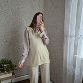 Ніжно лимонна, в'язана безрукавка - туніка ✨ Нова