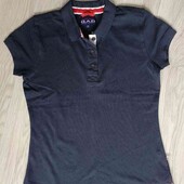 D.A.D. стильная хлопковая футболка поло цвет синий размер евро 40/42