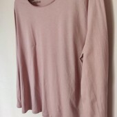 Бавовняний лонгслів пастельно рожевого кольорі