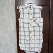 Розпродаж!!!Брендовая новая вискозная рубашка -туника р.12.