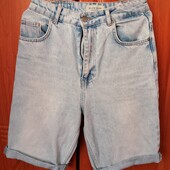 Шорти джинсові,фірмові,з високою посадкою, р.38, Турція, в ідеалі
