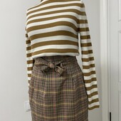 С биркой. Стильная модная юбка в клетку на худенькую девушку или подростка xs, s