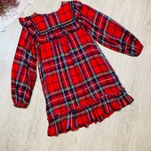 Дитяча новорічна сукня для дівчинки 134/140 см в клітинку george