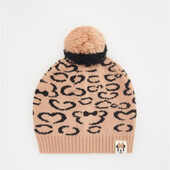 Дитяча шапка-біні з помпоном на дівчинку reserved, лео 6-12м