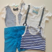 #5834. Футболки ,майка, шорти 74-80р
