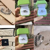 Срібна каблучка обійми 925