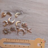 Підвіски Місяць та зірки 2шт на вибір