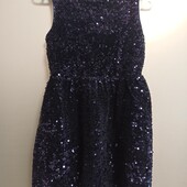 Платье нарядное с паетками 7-8 лет.