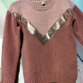 М'який велюровий светр р 158.