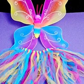 Костюм радужная бабочка / фея крылья + юбка