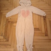 Теплый карнавальный костюм, слип зайка на 4-5 лет