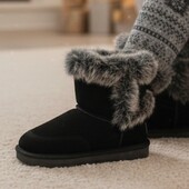 Стильні уггі з натуральним замшем та хутряним опушком (32-37)
