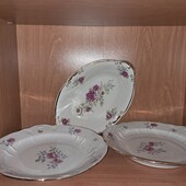 Великі блюда-салатники-80 ті роки, позолота.