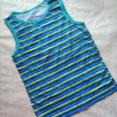 Дитяча майка для хлопчика 8 років полосата Primark 128 розмір. Детская майка 4356