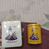 Коробка и банка жестяные. Не маленькие! 