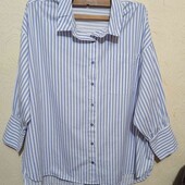 Смугаста бавовняна сорочка 20/48 розміру,в грудях 154 см.
