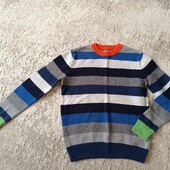 Светр Gap у смужку з неймовірним принтом на хлопчика 8-9 р. 128-134, стан ідеальний
