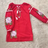 Вишита гарна сукня на дівчину 8-9 р. 128-134
