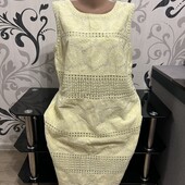 Ніжний лимонний сарафан з мережива, р.14 в гарному стані