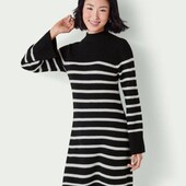 Стильное вязаное платье, esmara, германия, р. 44/46 евро, наш 48-52, черно-белое