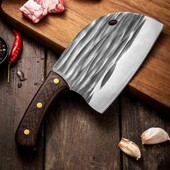 Кухонний ніж сокира з нержавіючої сталі 25 см з товщиною леза 2 мм.