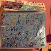 Раскраска А4 + трафарет пластик.