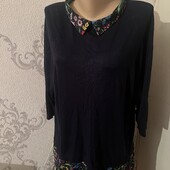 Блуза тонкий трикотаж knitwear, размер евро 48