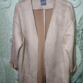 Primark uk12 беж пальто під замшу